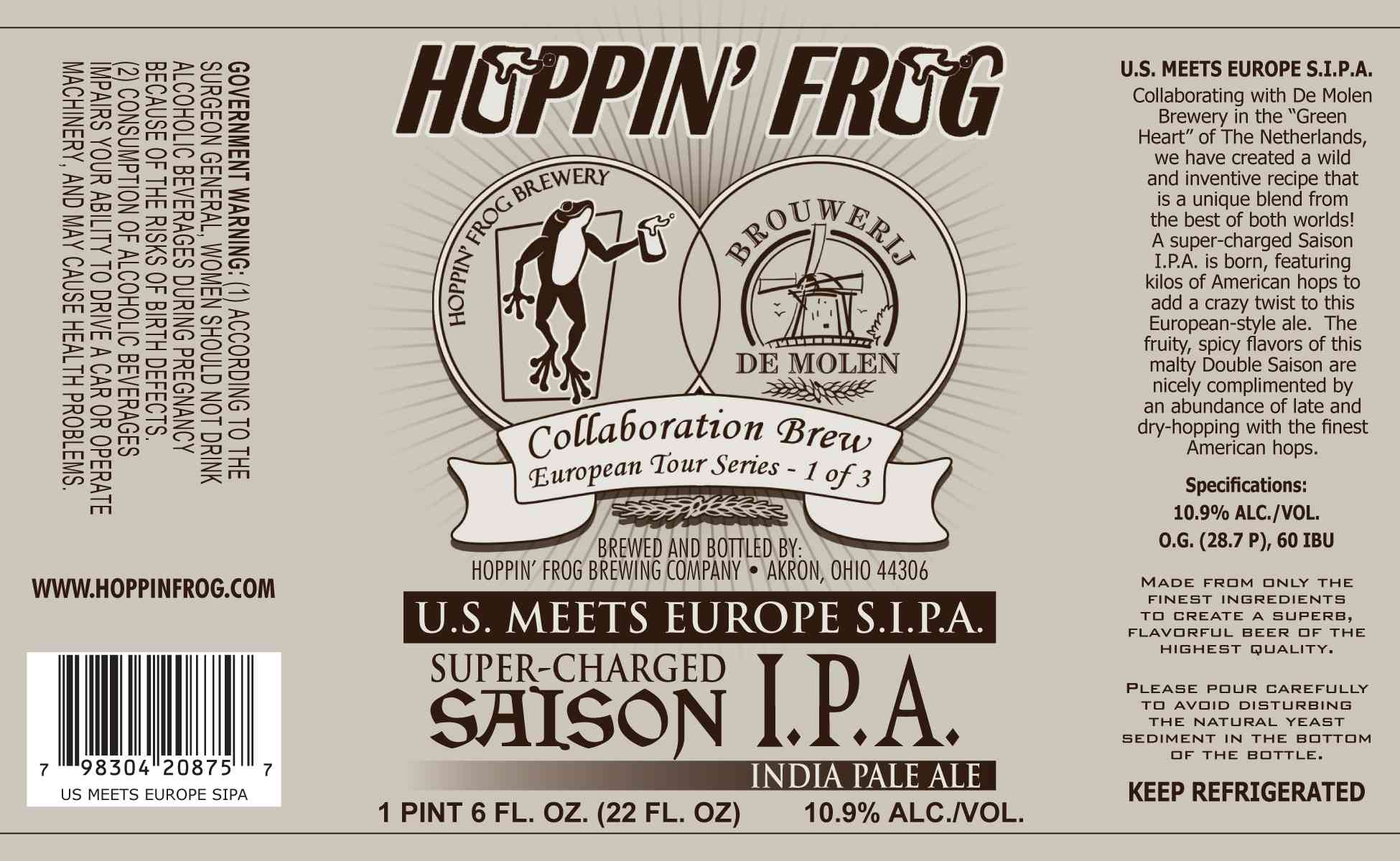 Hoppin' Frog U.S. Meets Europe S.I.P.A