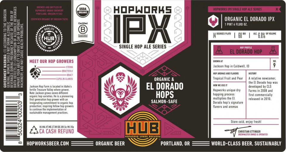 Hopworks Urban Brewery IPX- El Dorado