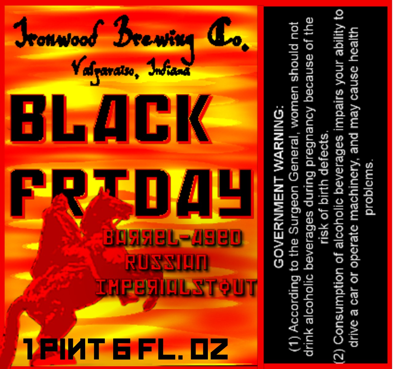 Ironwood Brewing Black Friday Barrel Aged Russian Imperial Stout
