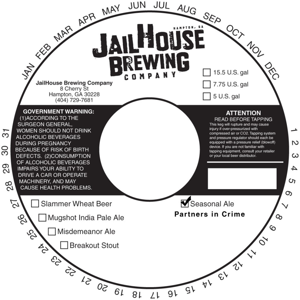 Jailhouse Partners In Crime Ale