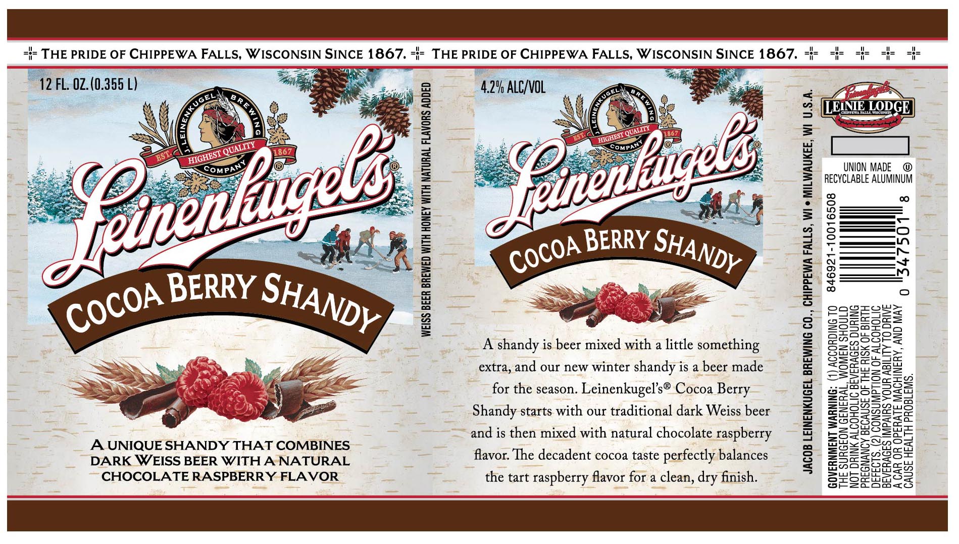 Leinie's Cocoa Berry Shandy 12oz Can BF Beer Street Journal