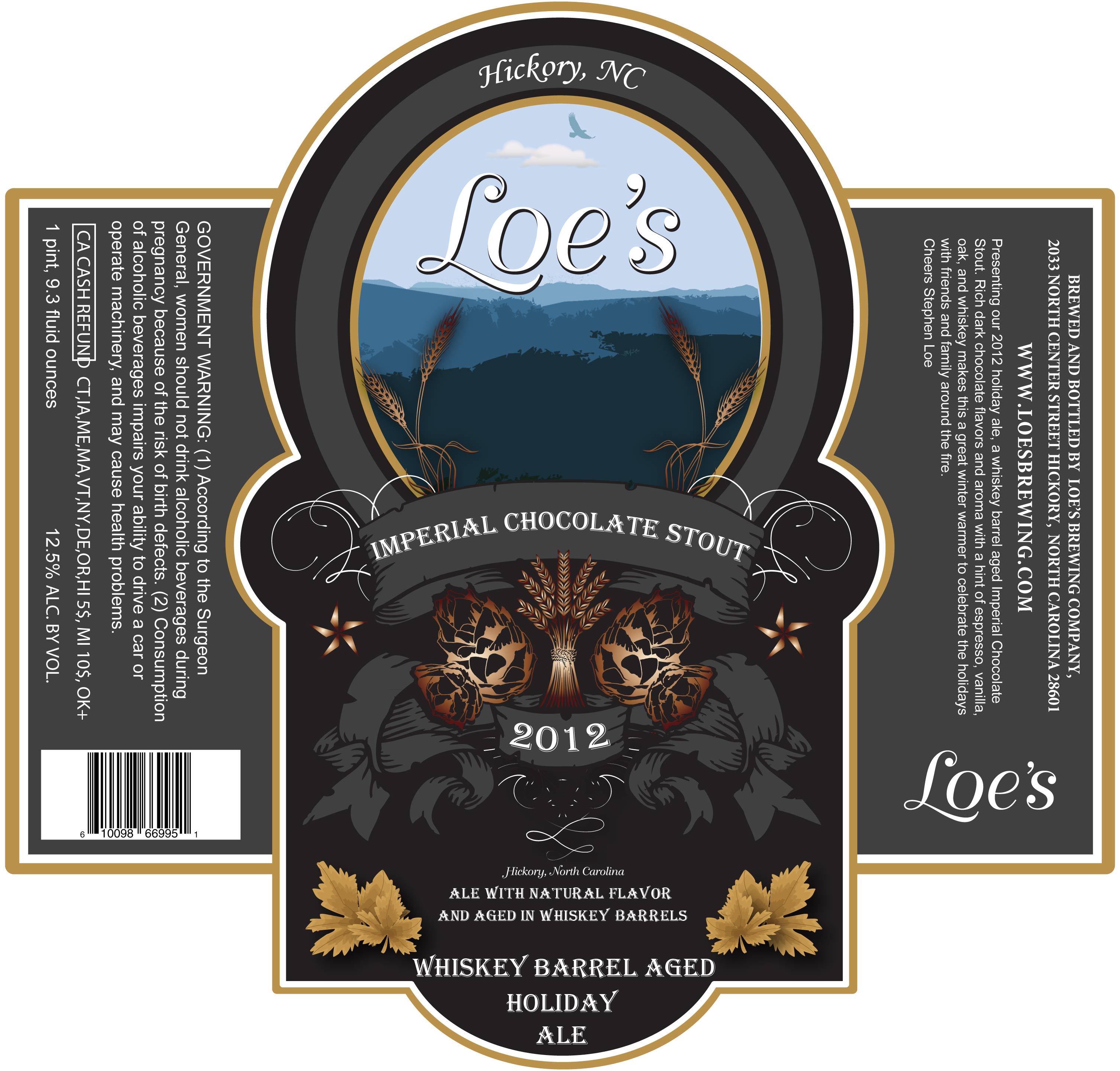 Loe's Brewing Imperial Chocolate Stout 2012
