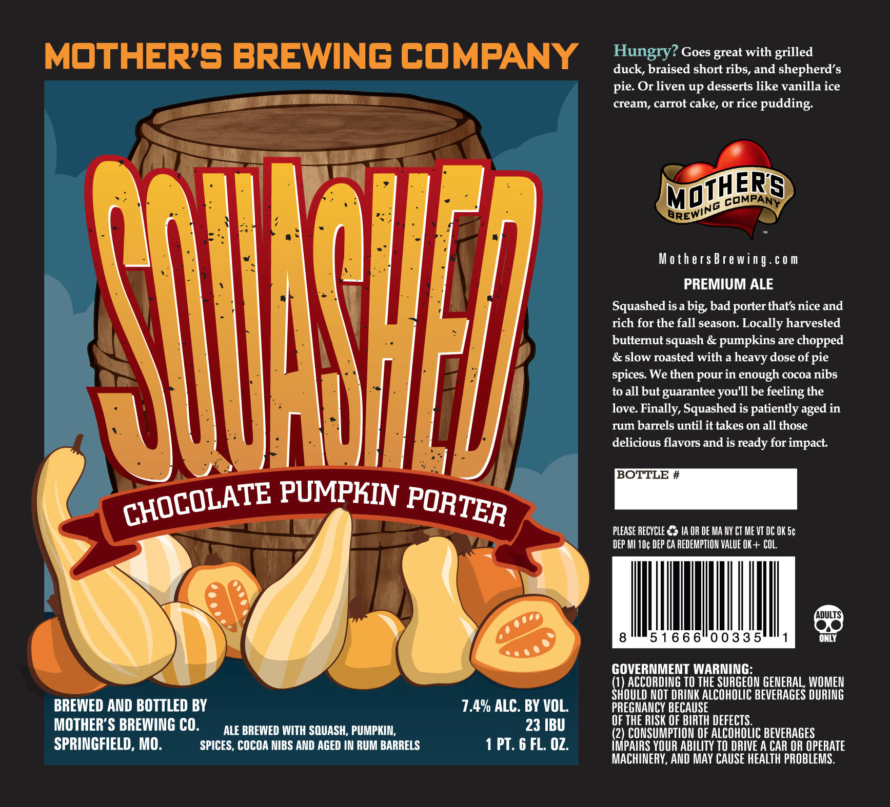 Mother's Brewing Squashed Chocolate Pumpkin Porter