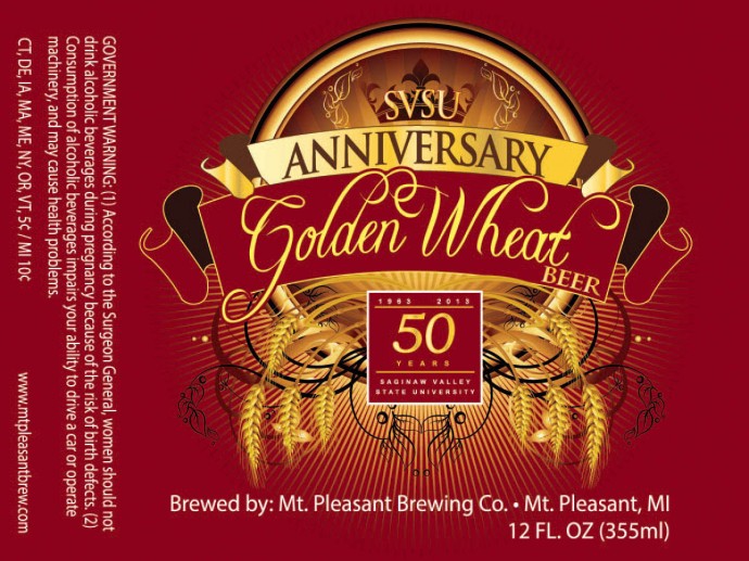 Mt Pleasant SVSU Anniversary Golden Wheat Beer
