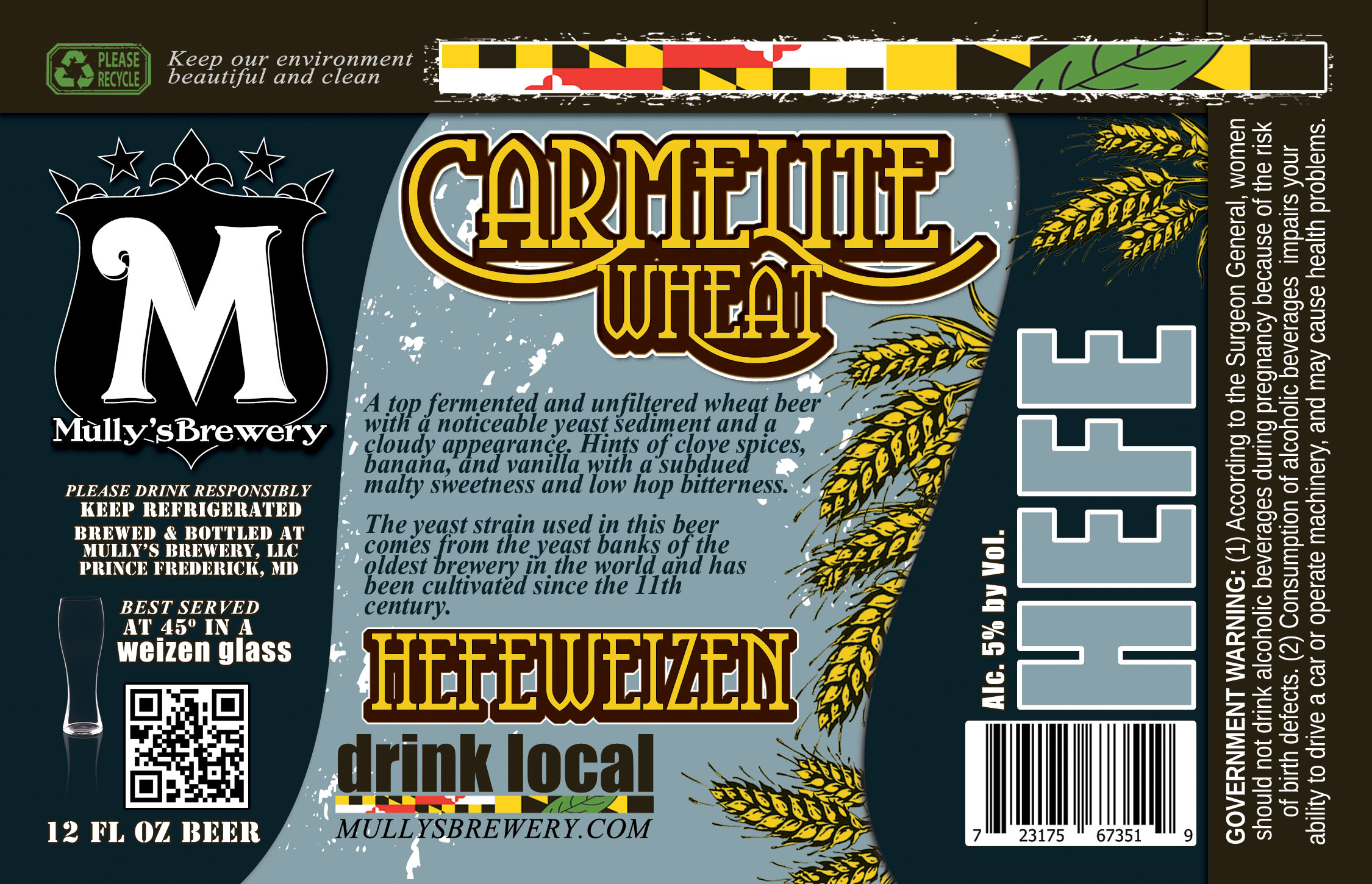 Mully's Brewery Carmelite Wheat