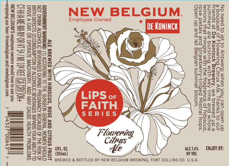 New Belgium Lips Of Faith Flowering Citrus Ale
