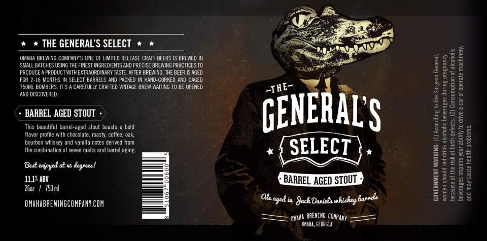 Omaha General's Select Barrel Aged Stout