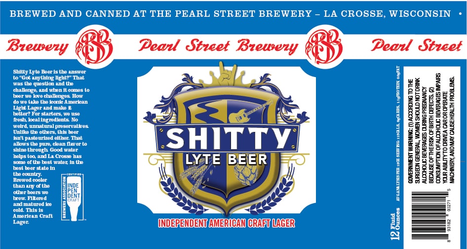 Pearl Street Shitty Lyte Beer