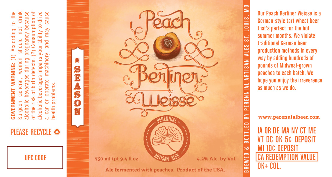 Perennial Artisanal Peach Berliner Weisse