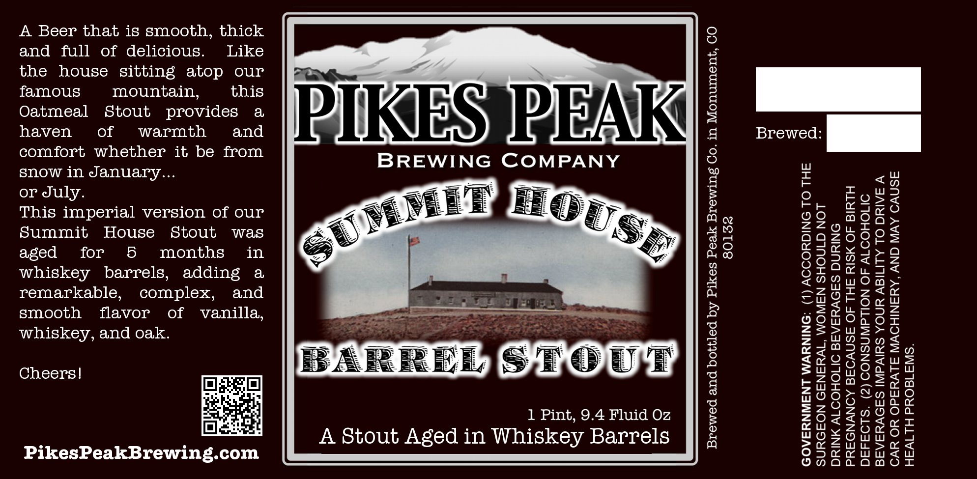 Pikes Peak Brewing Summit House Barrel Stout