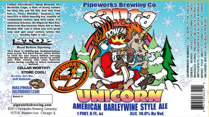 Pipeworks Brewing Santa vs Unicorn