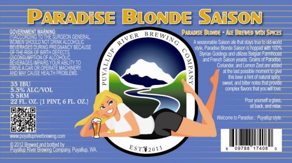 Puyallup River Brewing Paradise Blonde