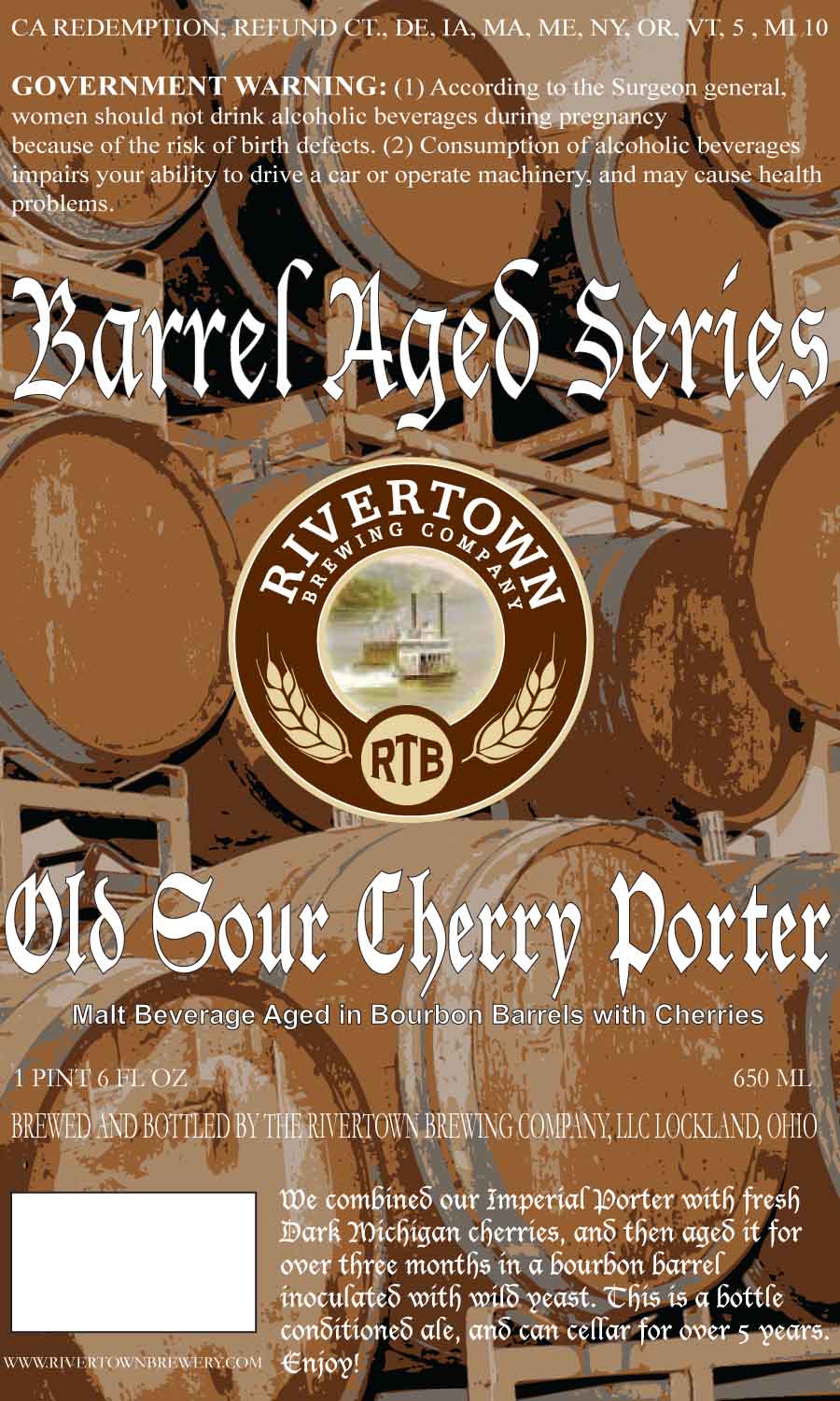 Rivertown Brewing Old Sour Cherry Porter