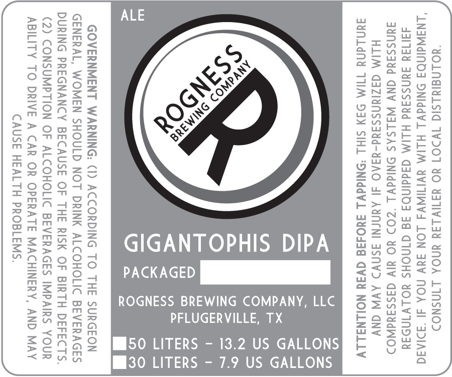 Rogness Brewing Company Gigantophis Dipa
