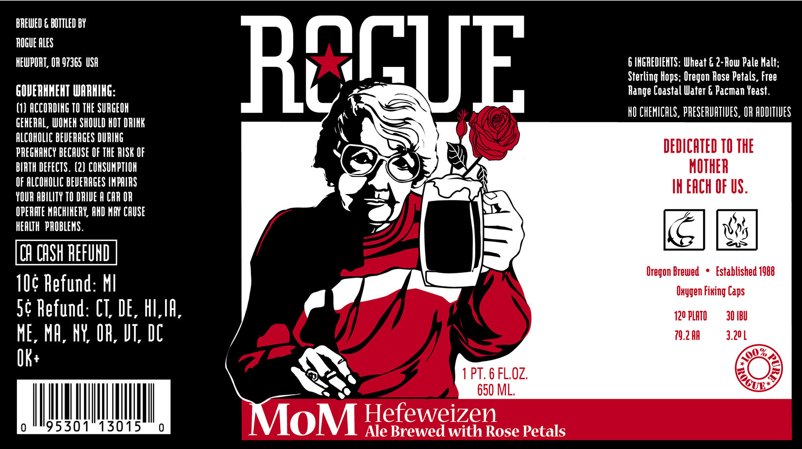 Rogue Mom's Hefeweizen Rose Petals