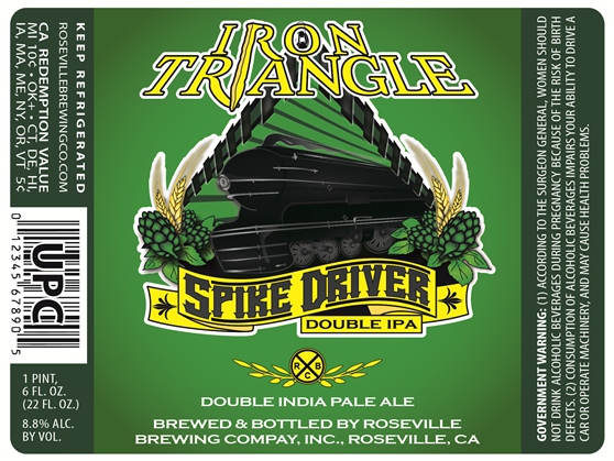 Roseville Brewing Iron Triangle Spike Driver IPA
