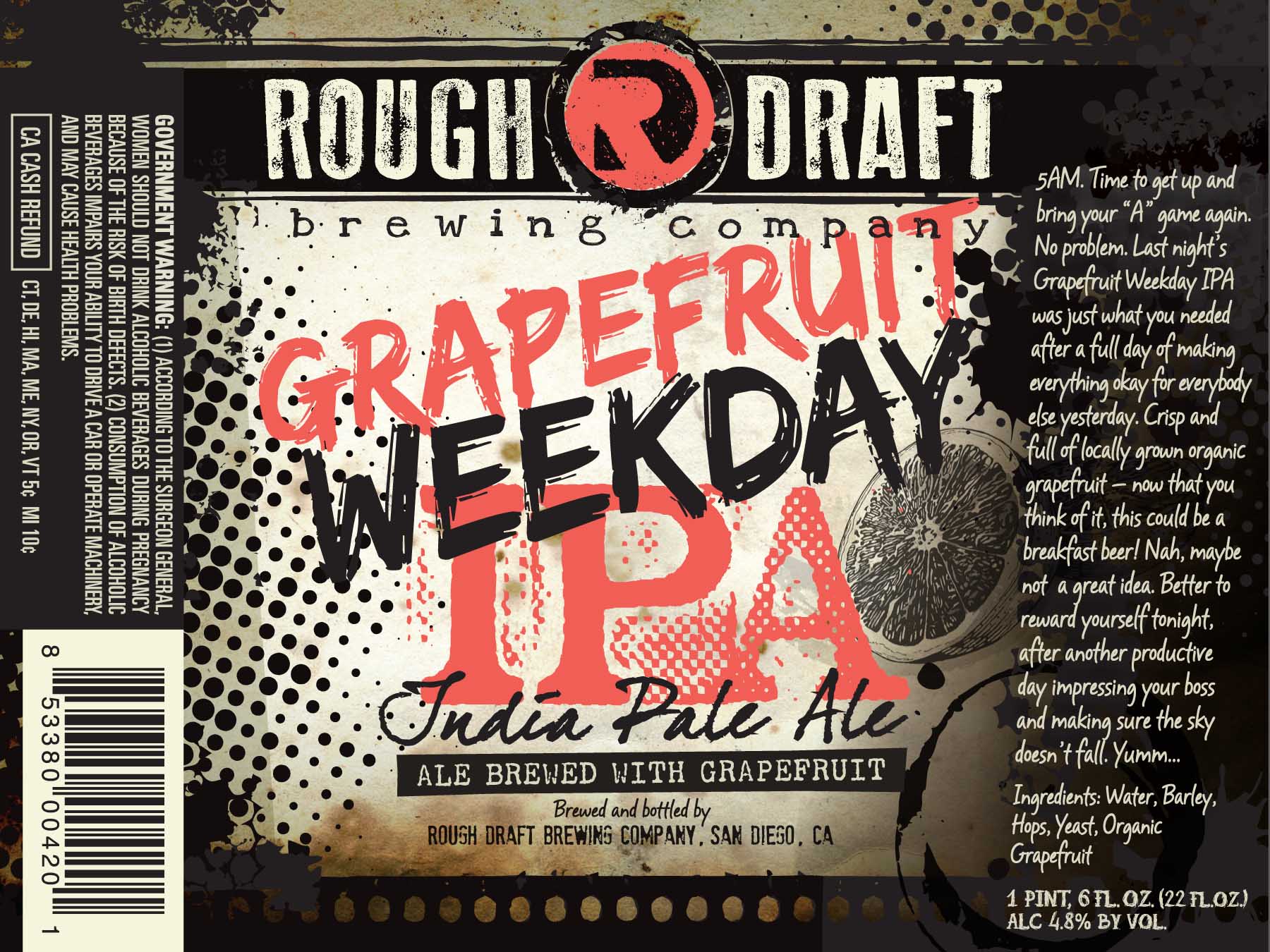 Rough Draft Grapefruit Weekday IPA