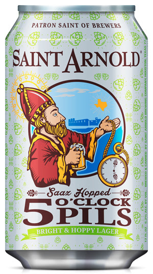 Saint Arnold 5' O Clock Pils can
