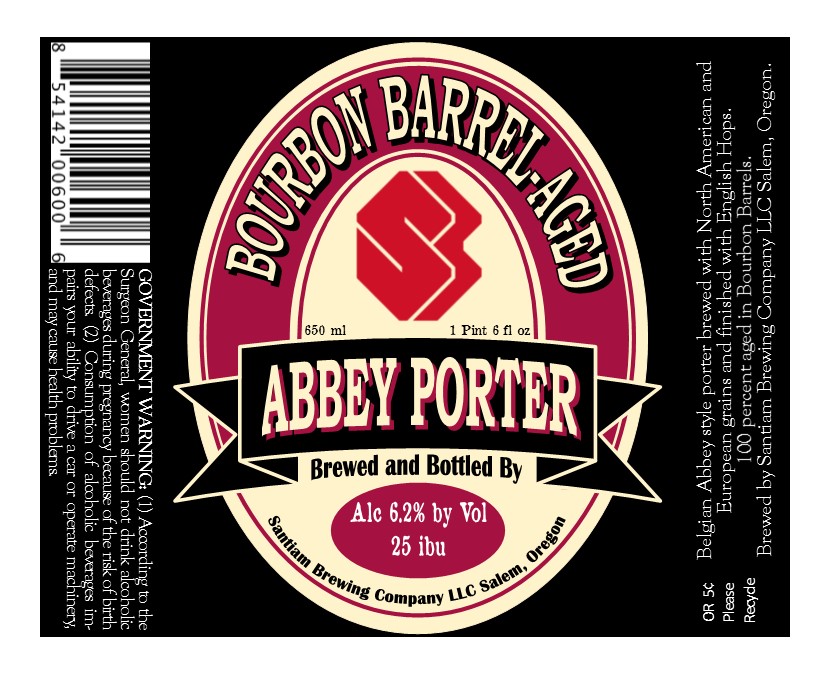 Santiam Brewing Bourbon Barrel-Aged Abbey Porter
