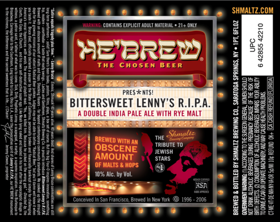 Shmaltz Brewing Lenny's RIPA