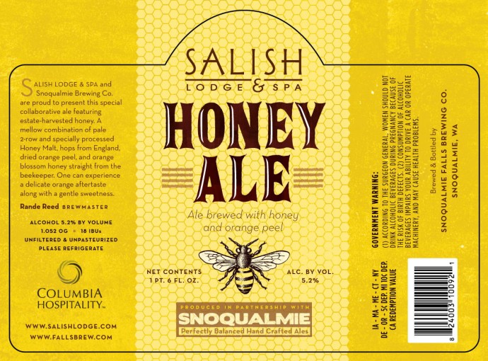 Snoqualmie Salish Lodge & Spa Honey Ale