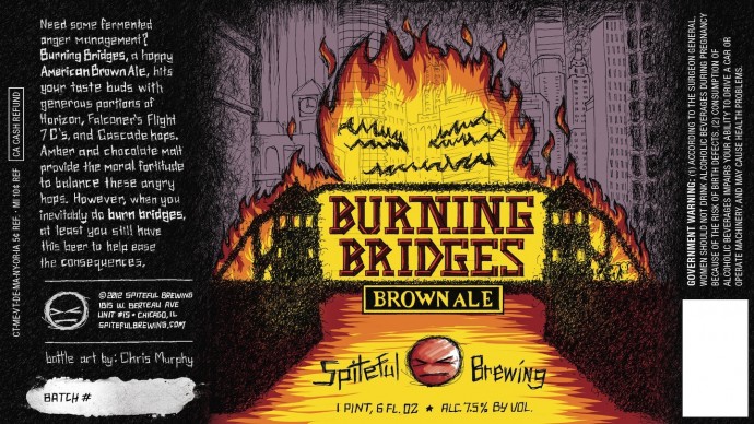 Spiteful Brewing Burning Bridges Brown Ale