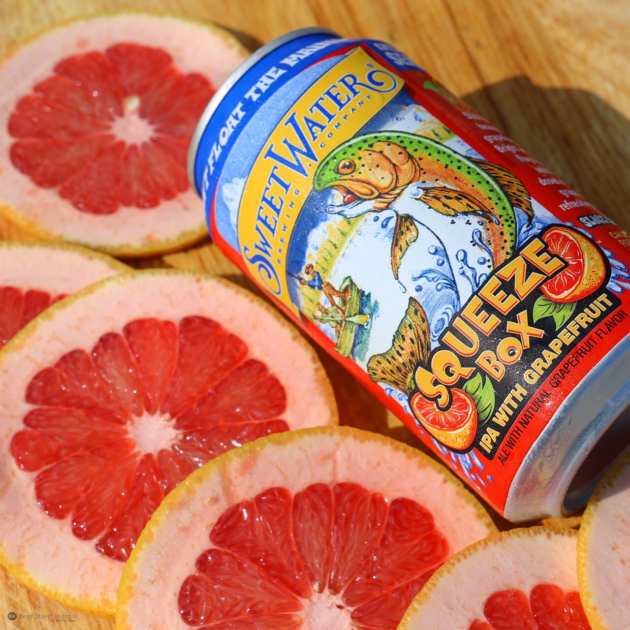 First Look SweetWater Squeeze Box, the brewery's new grapefruit IPA