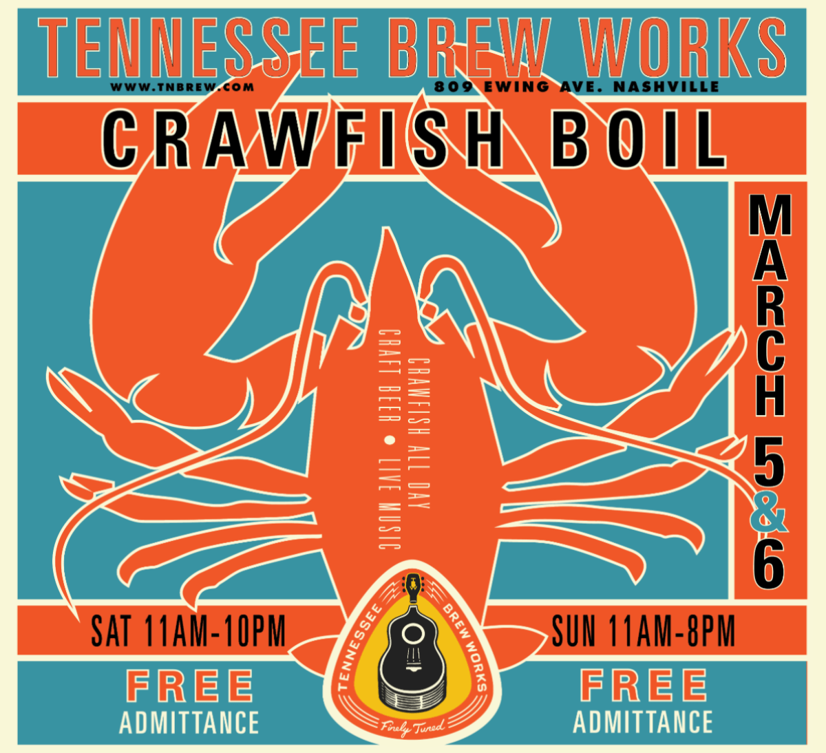 Tennessee Brew Works Crawfish Boil 2022