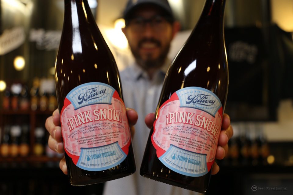 The Bruery Pink Snow bottles