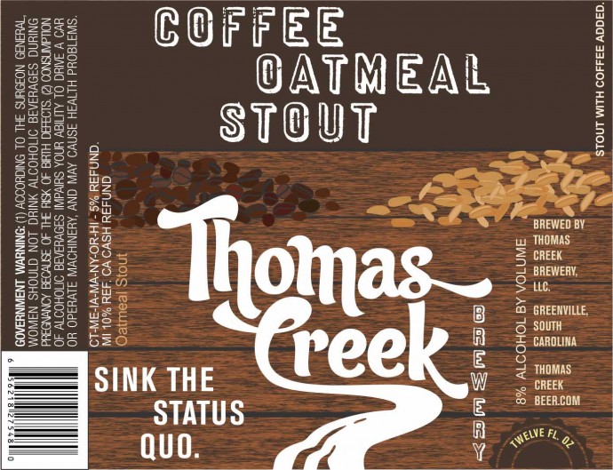 Thomas Creek Coffee Oatmeal Stout