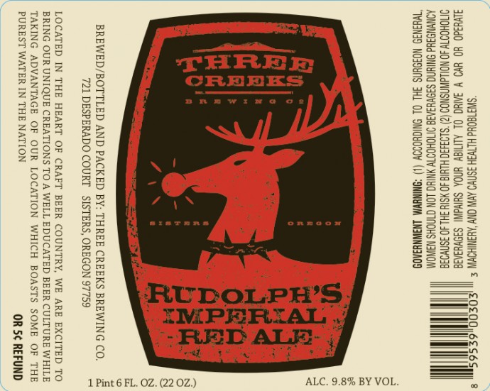Three Creeks Rudolph's Imperial Red Ale