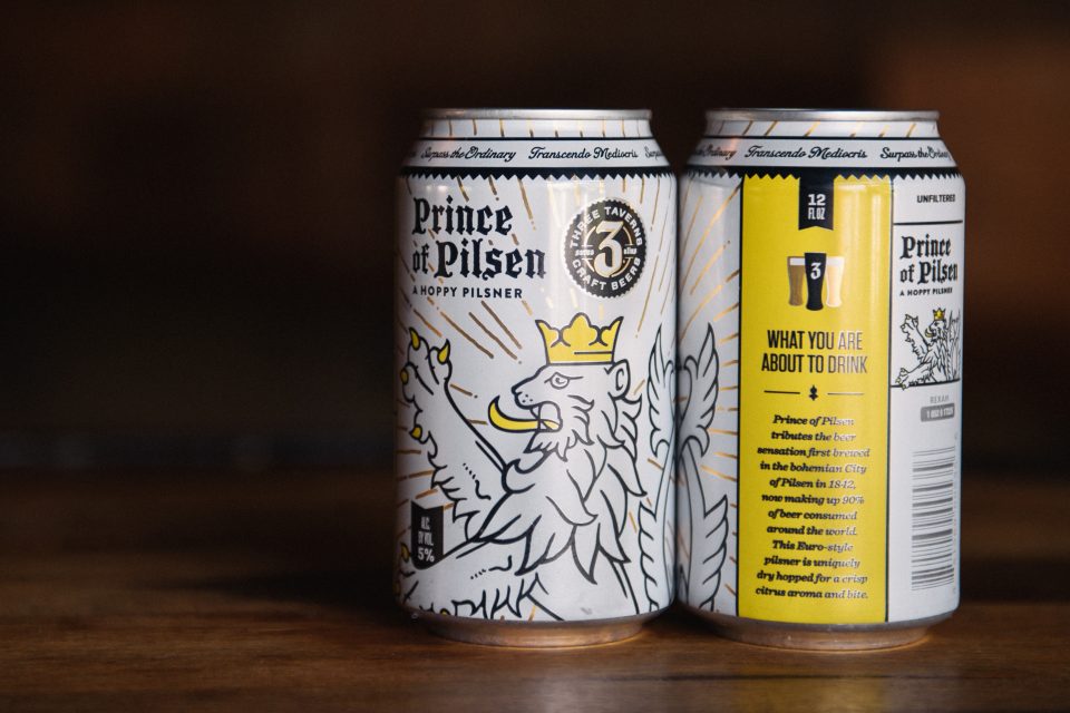 Three Taverns Prince of Pilsen cans