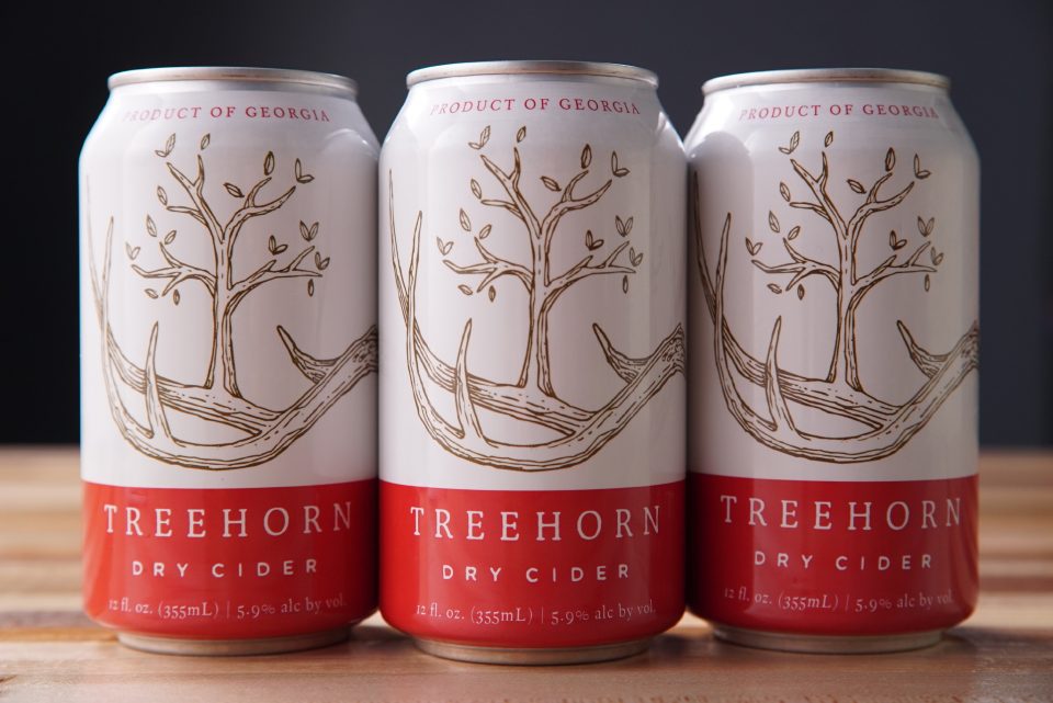 Treehorn Dry Cider cans