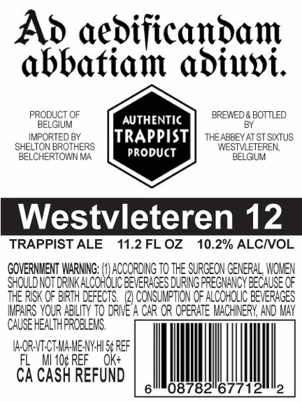 Westvleteren 12 Label