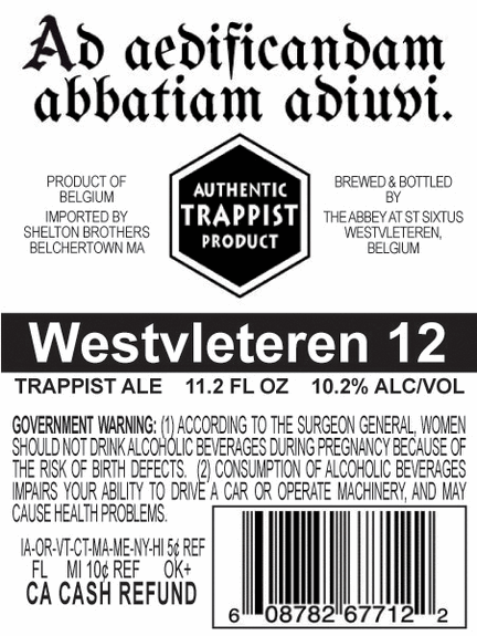 Westvleteren 12 Label 