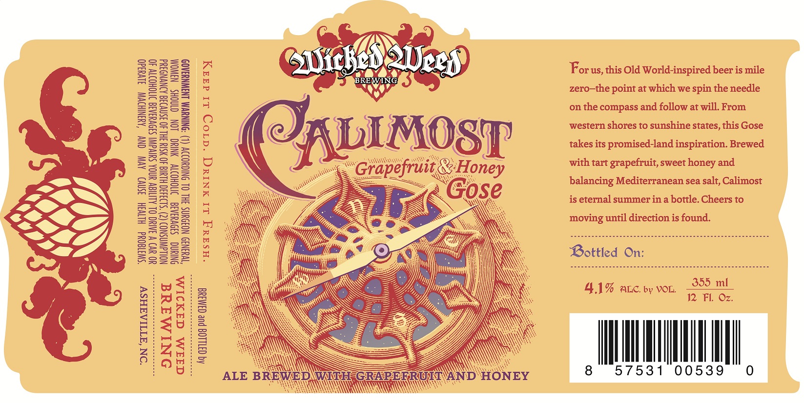 Wicked Weed Calimost Grapefruit Honey Gose Beer Street Journal