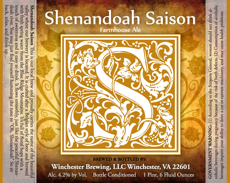 Winchester Brewing Shenandoah Saison