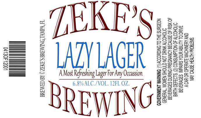 Zeke's Brewing Lazy Lager